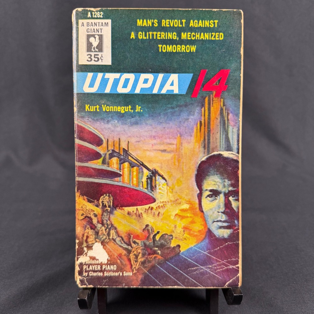 Utopia 14 Kurt Vonnegut Jr Bantam Giant A1262 Vintage Paperback Player Piano